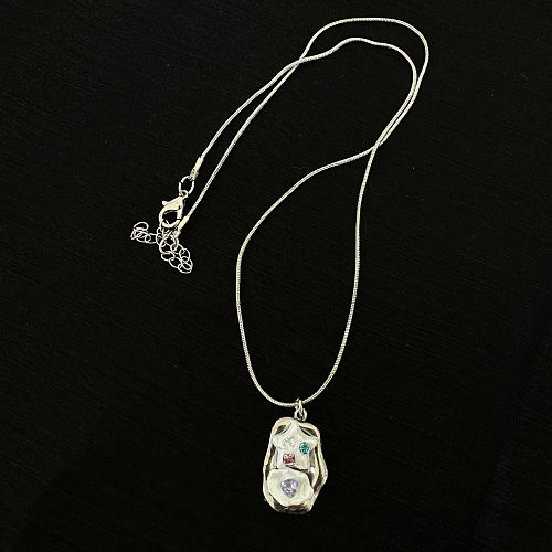 IG Style Modern Style Korean Style Star Alloy Stainless Steel Plating Inlay Zircon Pendant Necklace