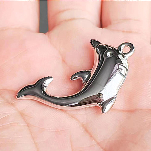 Fashion Dolphin Stainless Steel  Stainless Steel Plating Pendant Necklace 1 Piece