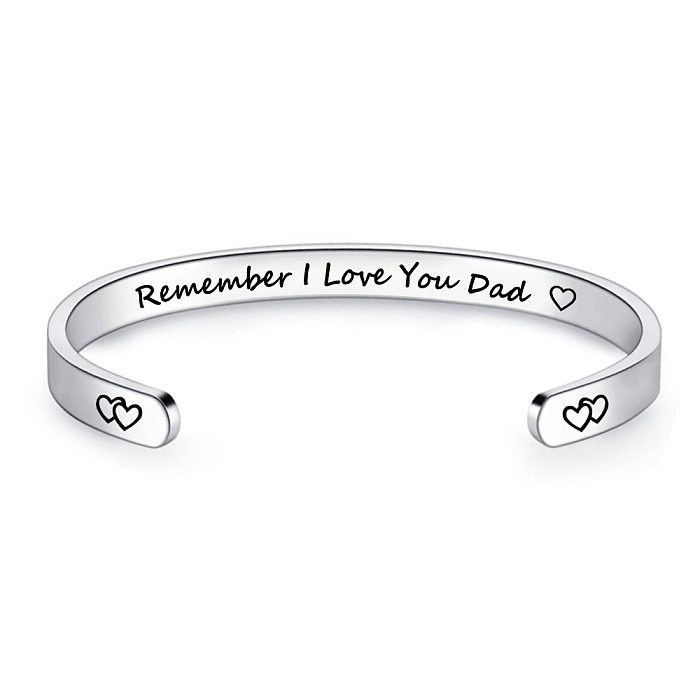 Fashion C Shape Letter Stainless Steel Bangle 1 Piece