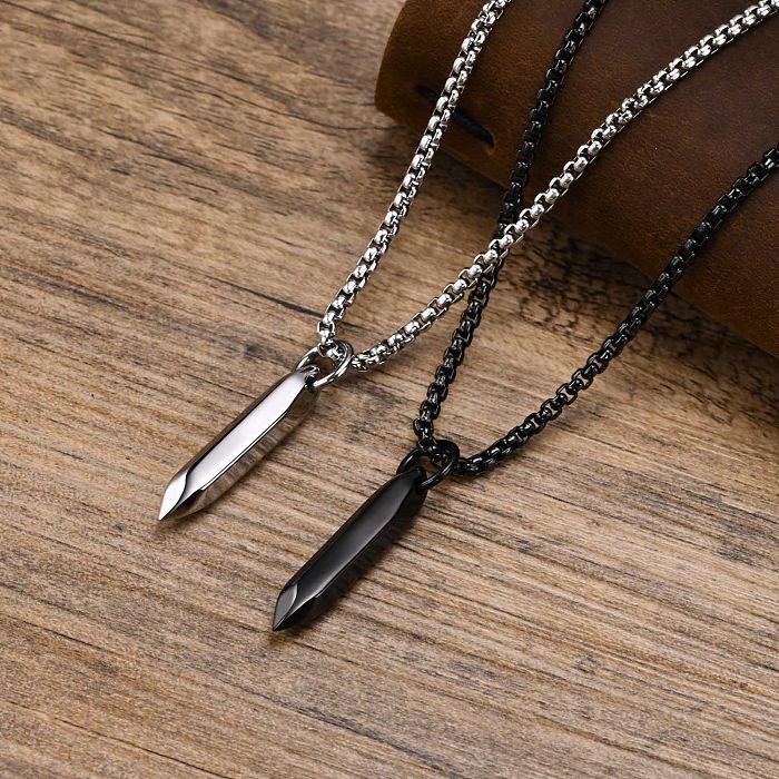 Casual Modern Style Commute Solid Color Stainless Steel  Pendant Necklace