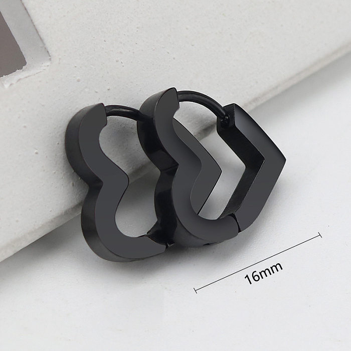 قطعة واحدة من الأقراط المطلية بالفولاذ المقاوم للصدأ بتصميم هندسي بسيط