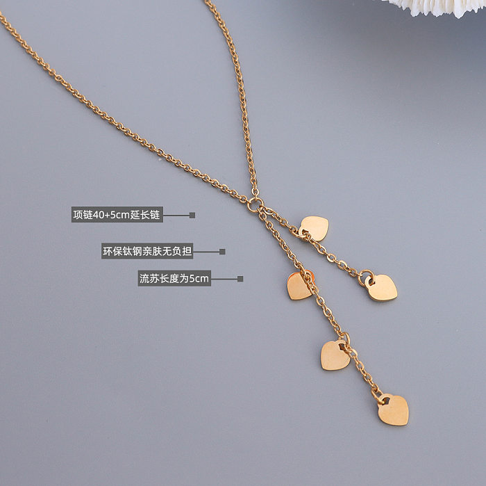 Simple Style Geometric Stainless Steel Gold Plated Necklace 1 Piece