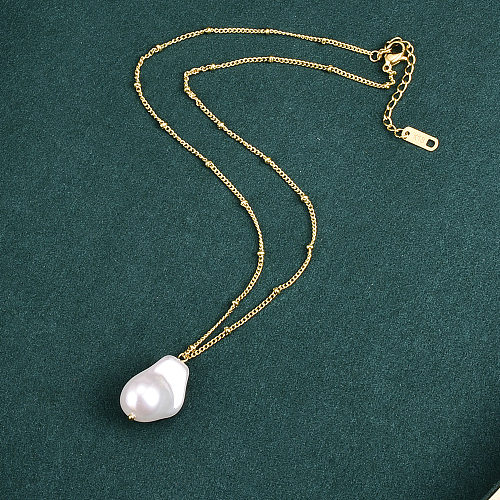 IG Style Simple Style Irregular Stainless Steel Pendant Necklace
