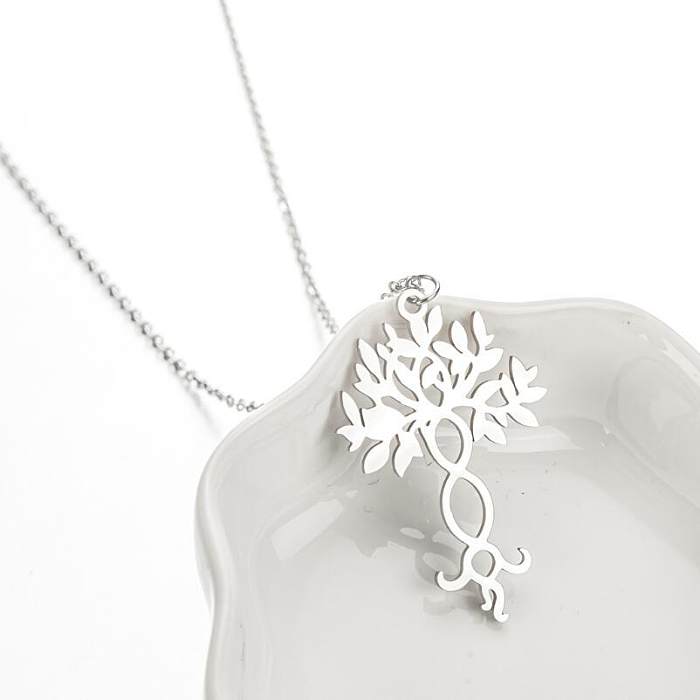 1 Piece Fashion Tree Stainless Steel Pendant Necklace