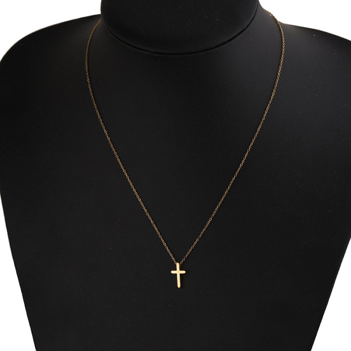 Damen-Kreuz-Anhänger-Halskette aus Edelstahl