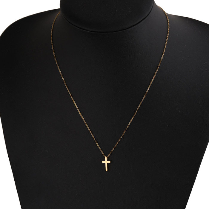 Lady Cross Stainless Steel Pendant Necklace