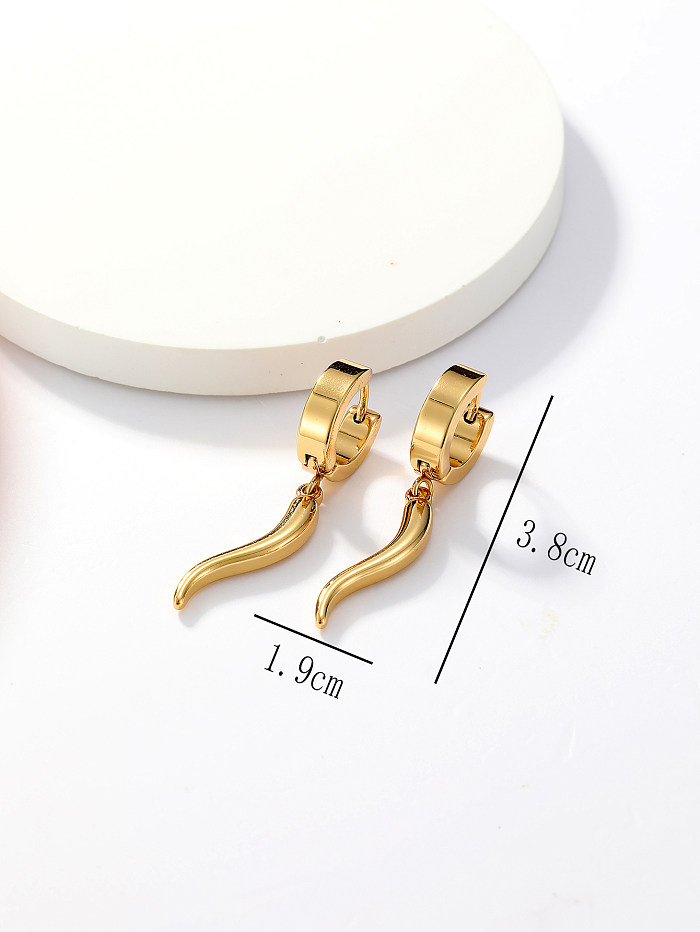 1 Paar modische Pfeffer-Ohrringe mit Edelstahlbeschichtung