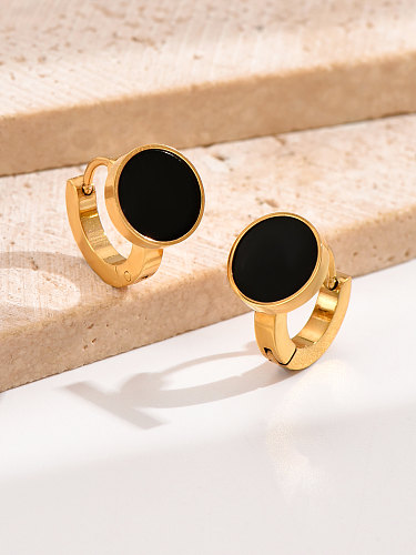 1 Pair Modern Style Simple Style Circle Plating Inlay Stainless Steel  Acrylic 14K Gold Plated Ear Cuffs