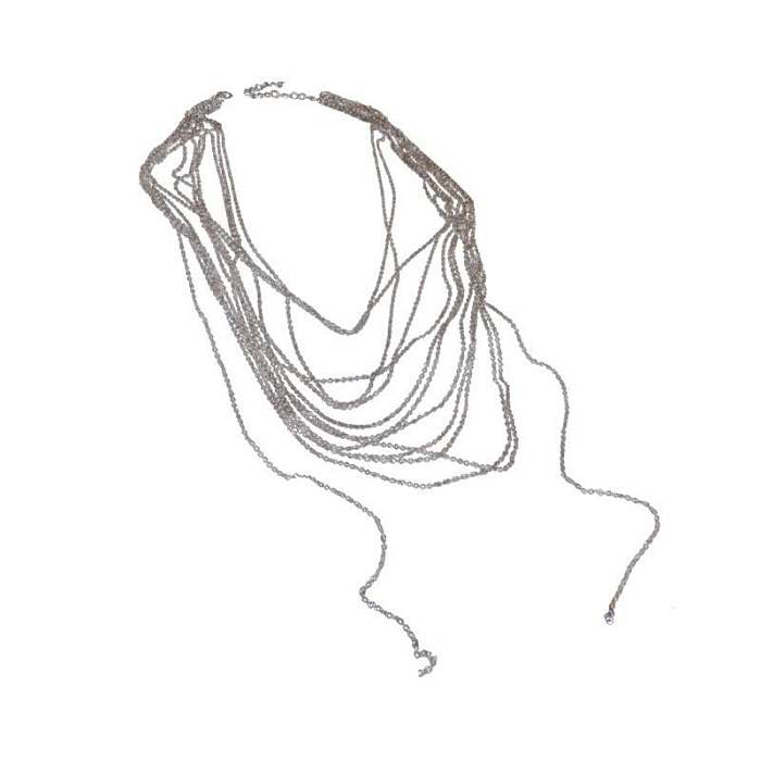 Damen-Halsketten im modernen Stil aus einfarbigem Edelstahl in großen Mengen