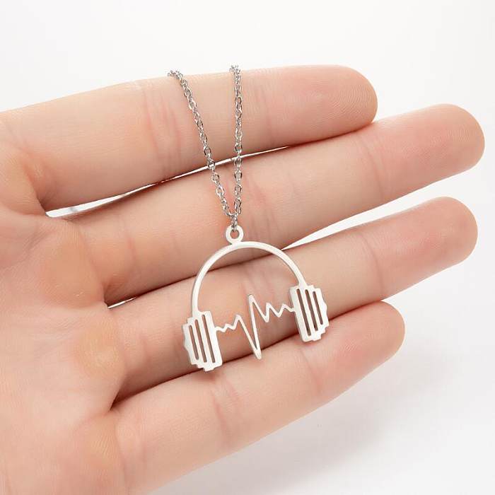 Fashion Geometric Stainless Steel  Plating Pendant Necklace