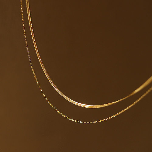 Modische mehrschichtige Halsketten aus Edelstahl mit Beschichtung aus Edelstahl