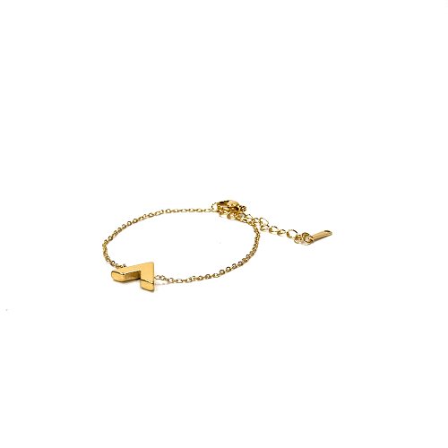 Simple Style Letter Stainless Steel Bracelets In Bulk