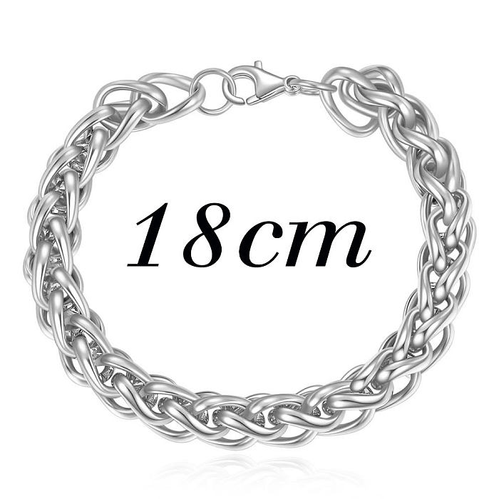 Wholesale Simple Style Solid Color Titanium Steel Plating Gold Plated Bracelets
