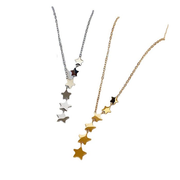 1 Piece Fashion Star Stainless Steel Plating Necklace