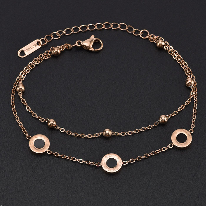 Modern Style Round Titanium Steel Bracelets