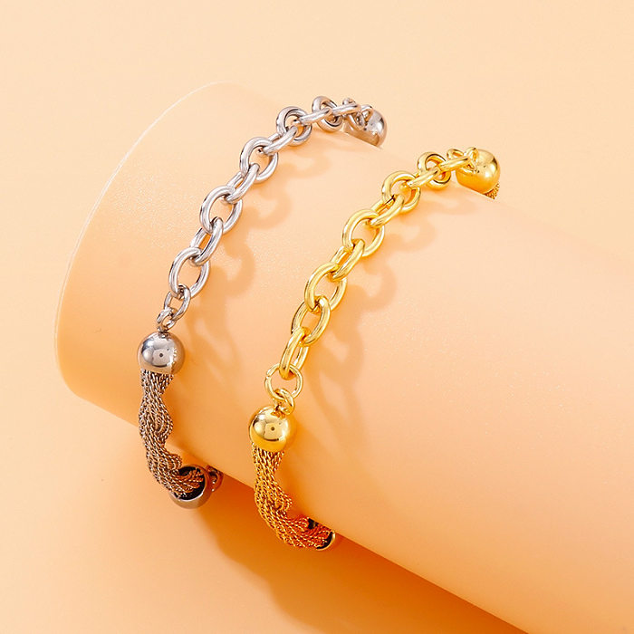 Fashion O-chain Stitching Stainless Steel Bracelet Wholesale