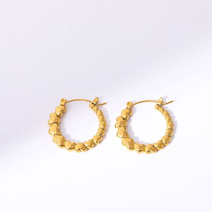 1 Pair Basic Simple Style Commute Geometric Plating Stainless Steel  18K Gold Plated Ear Studs