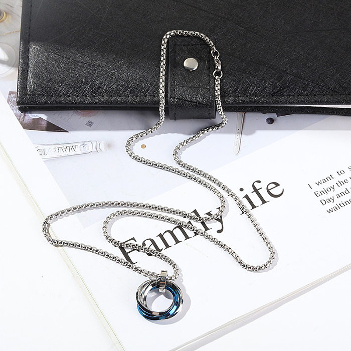 Fashion Geometric Stainless Steel Plating Pendant Necklace 1 Piece