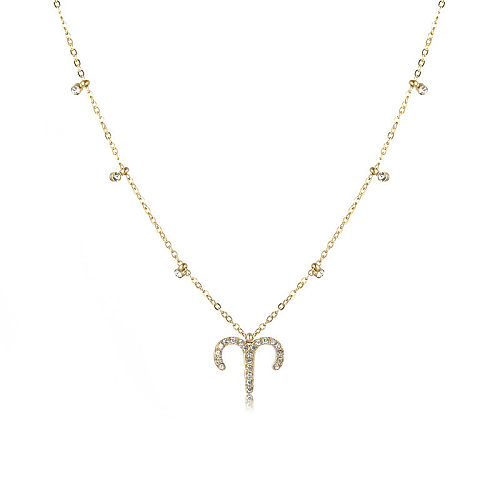 Halskette mit Anhänger „Basic Constellation“ aus Edelstahl mit Inlay-Zirkon-Anhänger