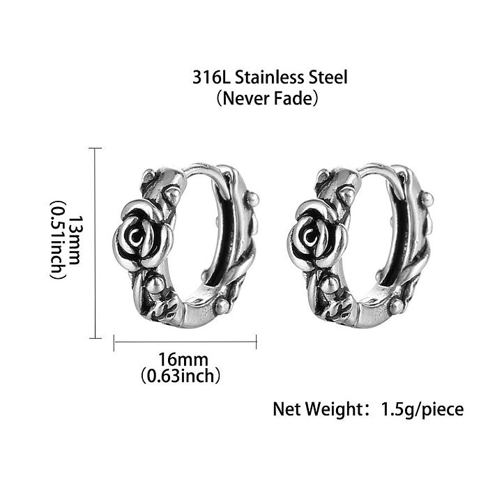 1 Pair Fashion Geometric Stainless Steel Plating Hoop Earrings