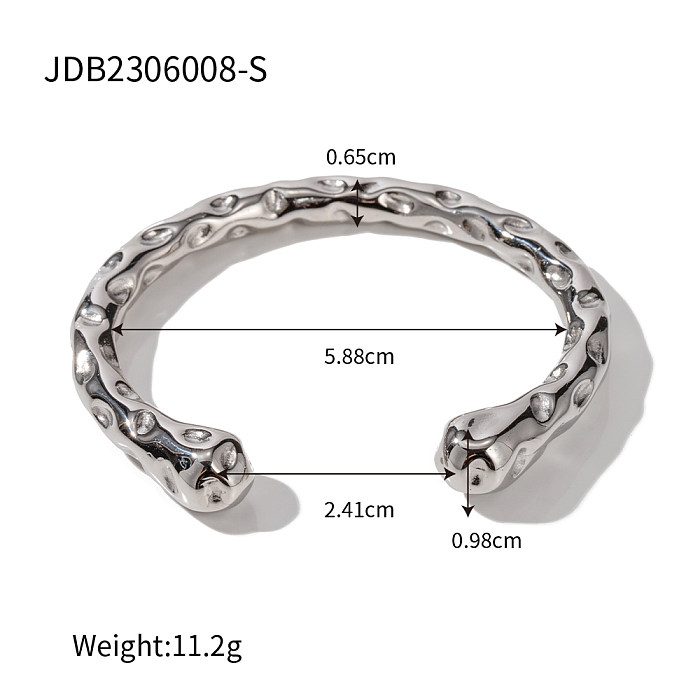 Bracelets plaqués or 18K de manchette de l'acier inoxydable de forme de C de style d'IG en vrac