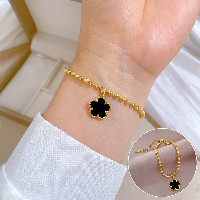 Cartoon Style Constellation Stainless Steel Inlaid Gold Bracelets