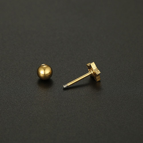 Fashion Heart Shape Stainless Steel  Plating Earrings 1 Piece