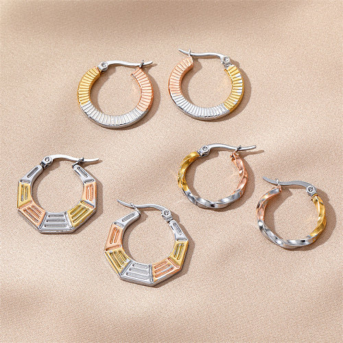 1 Pair INS Style Geometric Stainless Steel  Plating Earrings