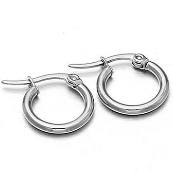 Classic Style Stainless Steel Hypoallergenic Circle Earrings