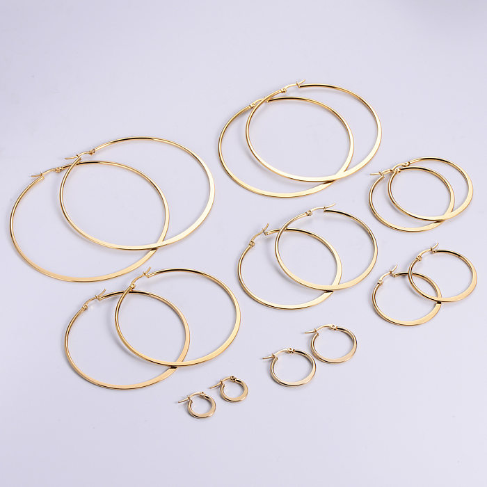 Wholesale Stainless Steel Round Flattened Ear Buckle jewelry