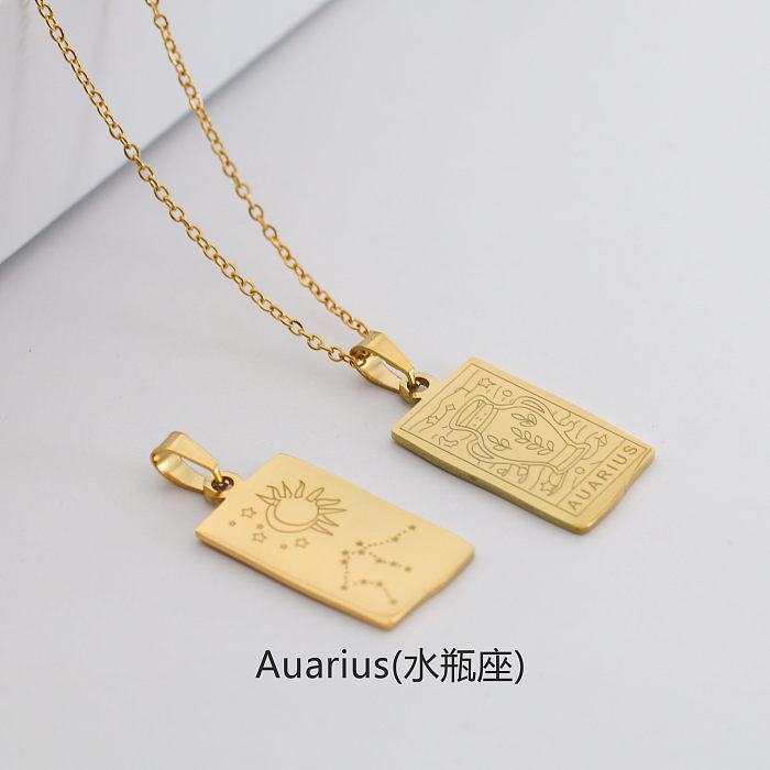Fashion Constellation Stainless Steel Plating Necklace