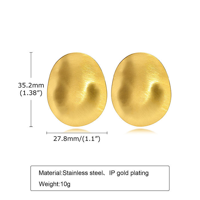1 Pair Lady Geometric Stainless Steel  Plating Earrings