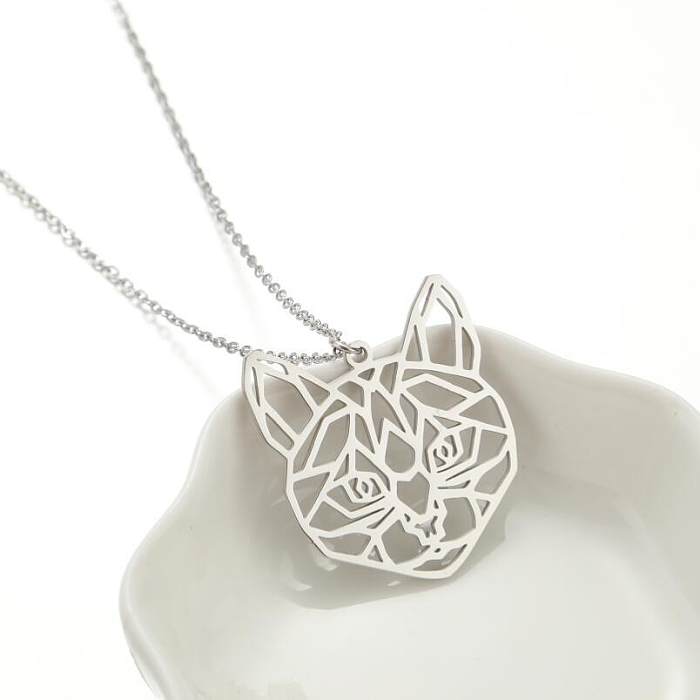 Cute Animal Stainless Steel  Stainless Steel Plating Pendant Necklace