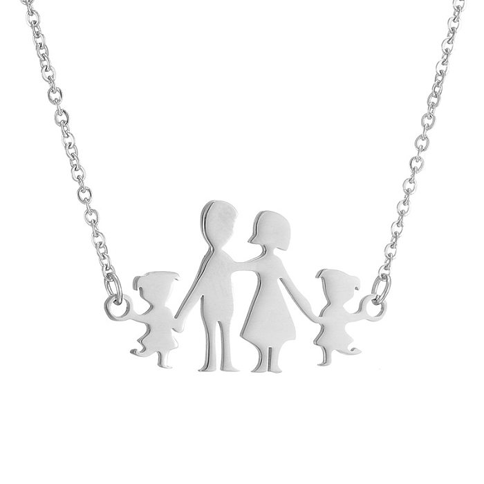 Modern Style Cartoon Stainless Steel  Stainless Steel Plating Necklace