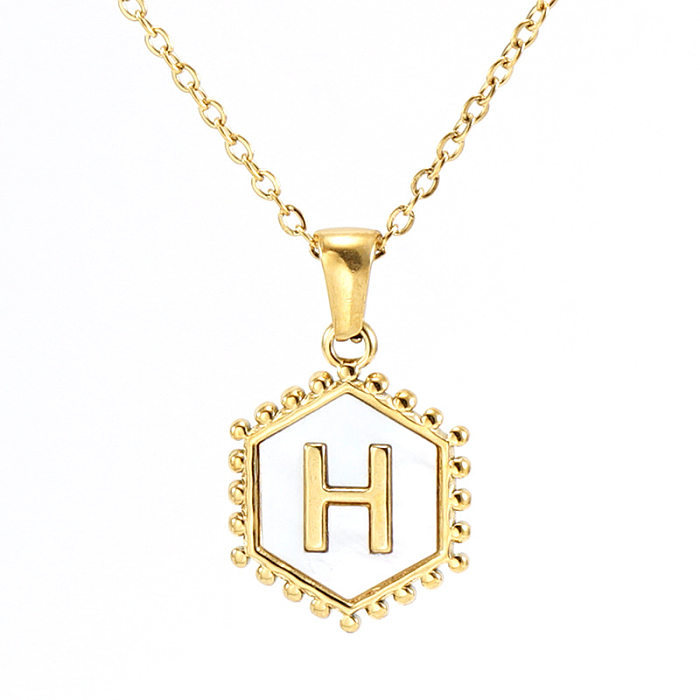 Fashion Letter Stainless Steel Plating Pendant Necklace 1 Piece