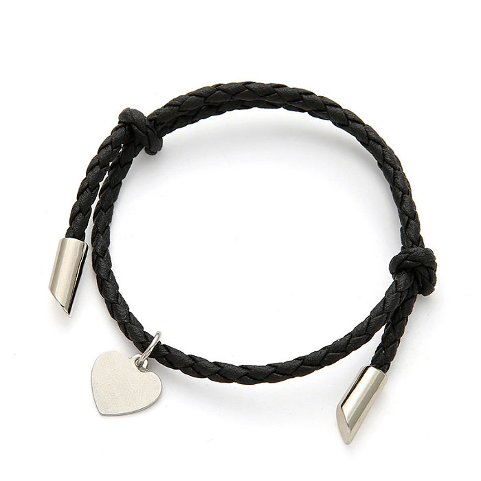 Bijoux pendentif cœur Simple, corde à main réglable, vente en gros