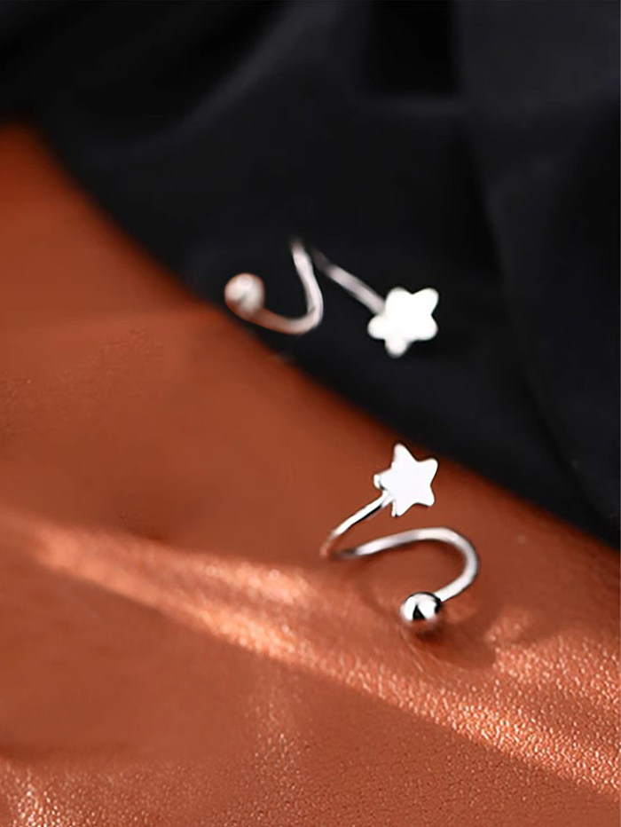 1 Set Vintage Style Simple Style Star Stainless Steel  Ear Studs