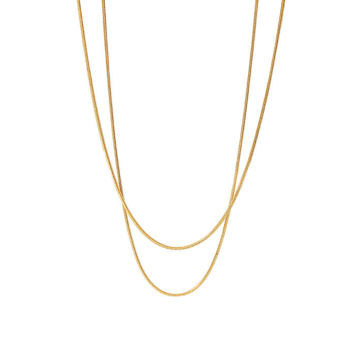Fashion Geometric Stainless Steel  Choker Gold Plated Stainless Steel  Necklaces