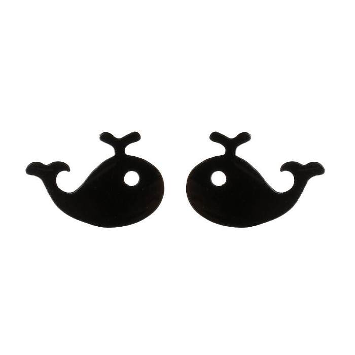 1 Pair Simple Style Animal Stainless Steel  Plating Ear Studs