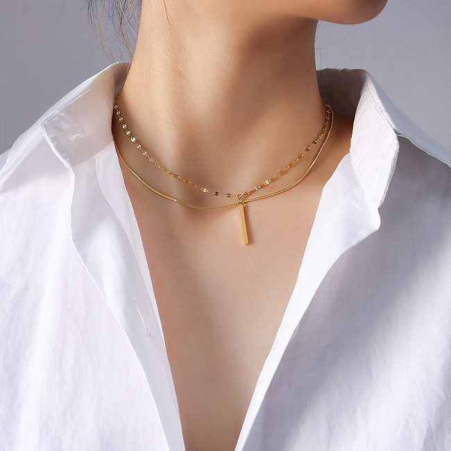 Einfache mehrschichtige Halskette