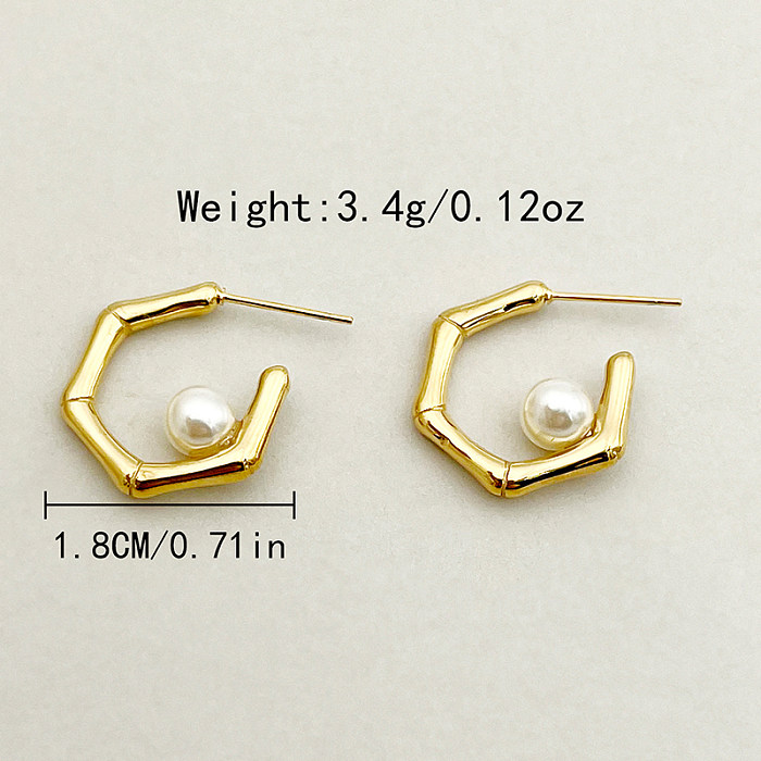 1 Pair Simple Style Irregular Plating Stainless Steel  Gold Plated Ear Studs