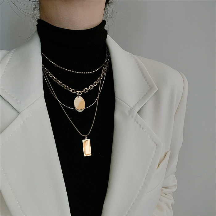 Stainless Steel Multi-layered Necklace