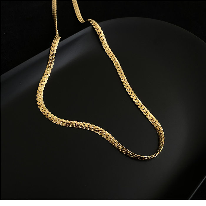 Damen-Halskette in U-Form mit Edelstahlbeschichtung, 1 Stück