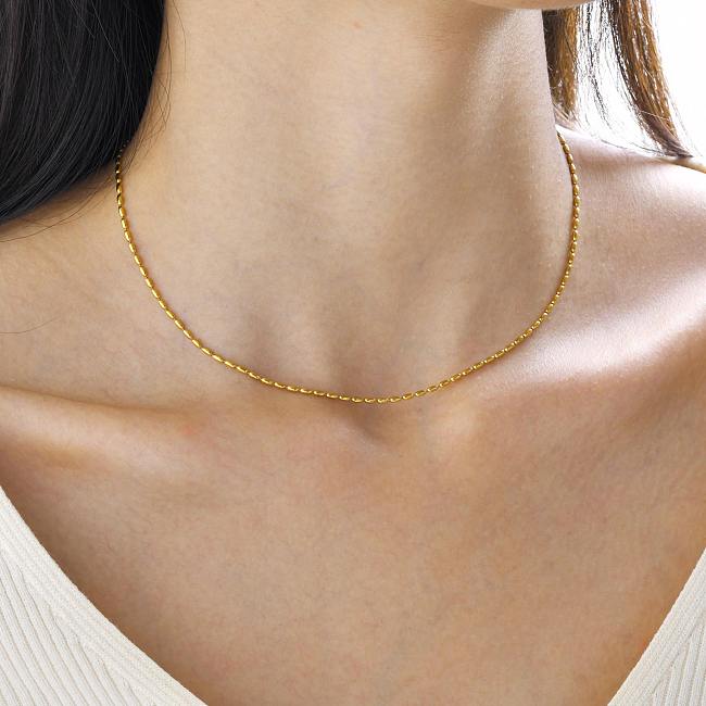 Simple Style Geometric Stainless Steel  Plating Gold Plated Silver Plated Necklace