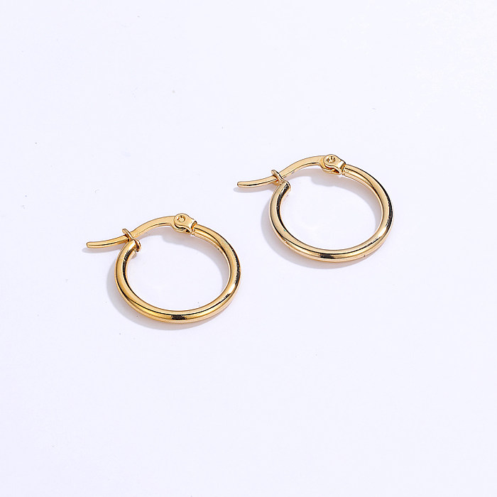 Fashion Retro Simple Geometric Plating 18K Gold Stainless Steel  Earring