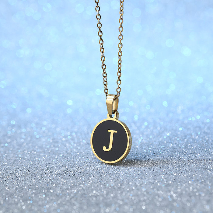 Simple Style Letter Stainless Steel  Plating Pendant Necklace 1 Piece
