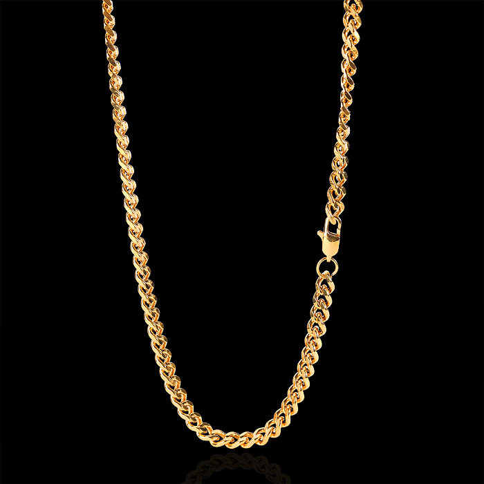 Hip-Hop Geometric Stainless Steel  Plating Necklace 1 Piece
