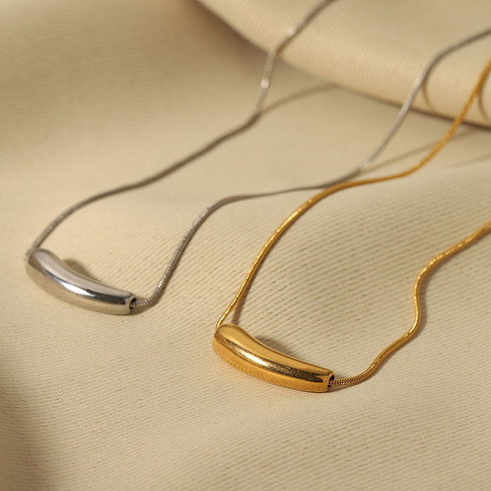 Europeu e americano ins simples colar de aço inoxidável gota de água pingente de alta qualidade versátil clavícula corrente feminina jóias de aço inoxidável