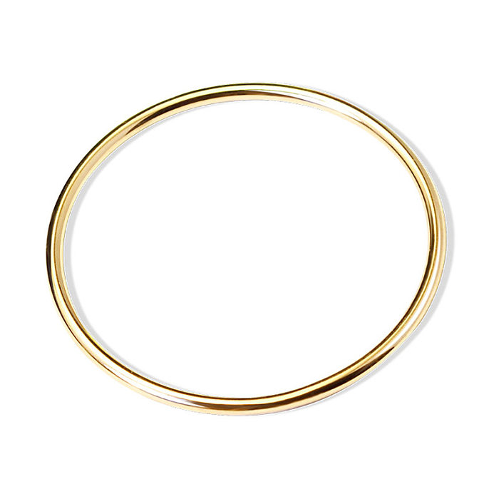 Marka francês quente popular ins pulseira de abertura simples redonda pulseira simples aço inoxidável 18k pulseira de ouro z119