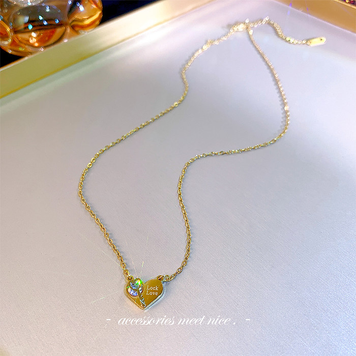 Wholesale Simple Style Butterfly Stainless Steel 14K Gold Plated Artificial Gemstones Necklace